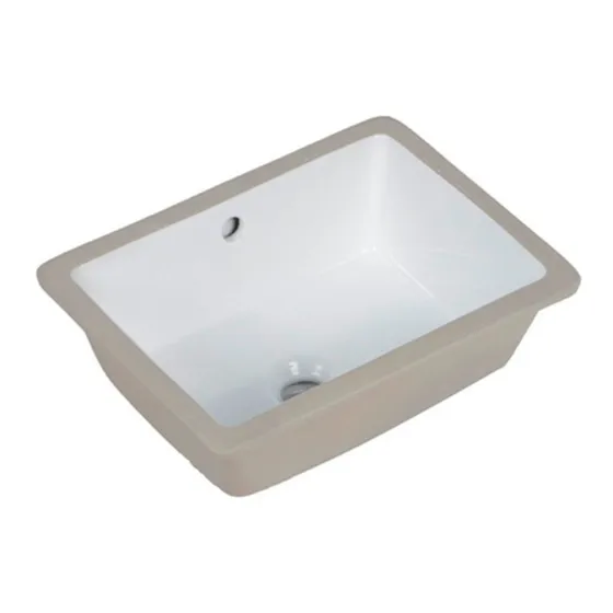 Bacha De Porcelana Bajo Mesada Blanco Rectangular Piazza