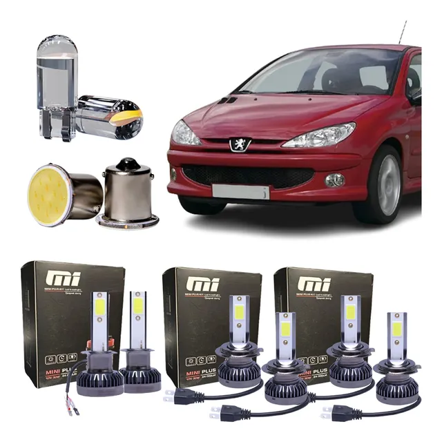 Lampara Cree Led Alta Baja Auxiliares T10 Stop Peugeot 206