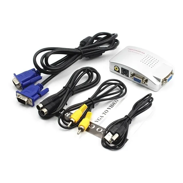 Convertidor Vga A Rca Adaptador Para Computador A Televisor