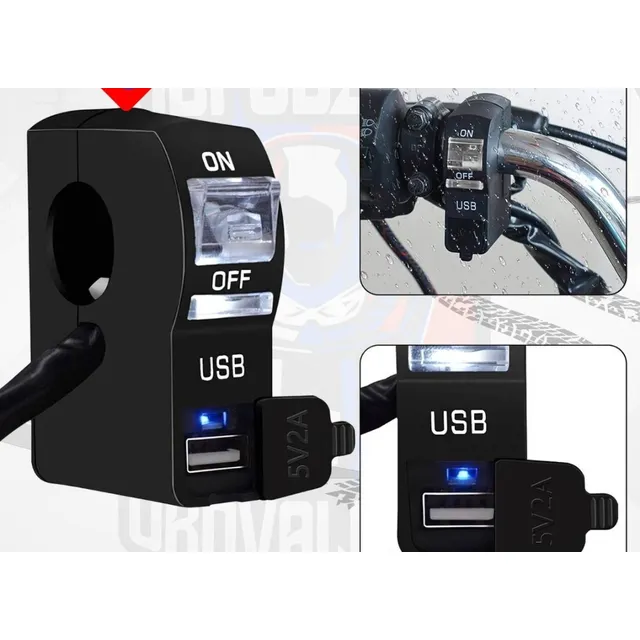 Cable Cargador De Usb Motos Con Swich
