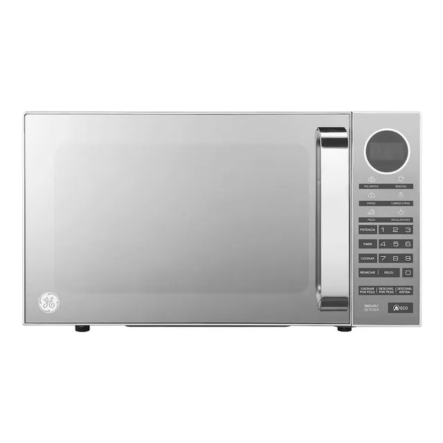 Horno De Microondas GE Appliances Globales MGE07SEJ 20L 0.7 ft³ Acero Inoxidable Electrico 127V De Mesa Estante Plato
