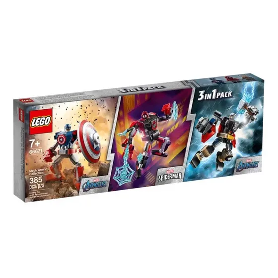 Lego Marvel Avengers Spiderman Thor Y Capitan Paquete De 3