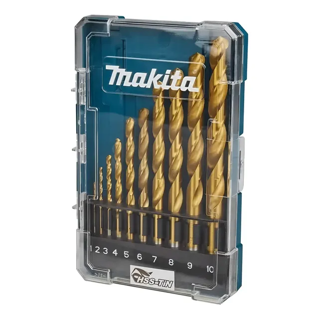 Broca Makita D 72849 1-10mm Jogo 10 Peças Aço Tit.