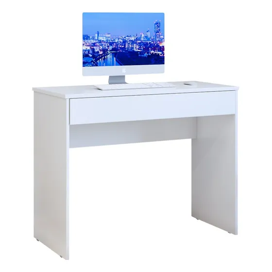 Mesa De Computador Escrivaninha Home Office Escritório Branca Je Home