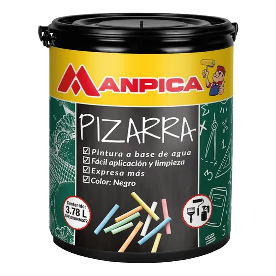 Pintura Para Pizarra Negro Manpica 1/4