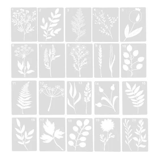 Molde For Plantillas De Pintura Recortadas, 20 Hojas