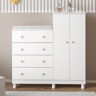 Móveis Bela CÎmoda Com Trocador Guarda Roupas 2 Portas Vårias Gavetas Multiuso Sapateira Quarto Bebe Nene Nenem Espaço Maleiro Pés Regulagem De Altura Corrediças Cabideiro Branco Móveis Bela CÎmoda Com Trocador Guarda Roupas 2 Portas Vårias Gavetas Multiuso Sapateira Quarto Bebe Nene Nenem Espaço Maleiro Pés Regulagem De Altura Corrediças Cabideiro Branco