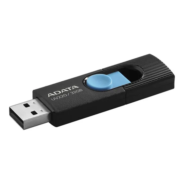 Memoria USB Adata UV220 32GB 2.0 Liso negro y azul