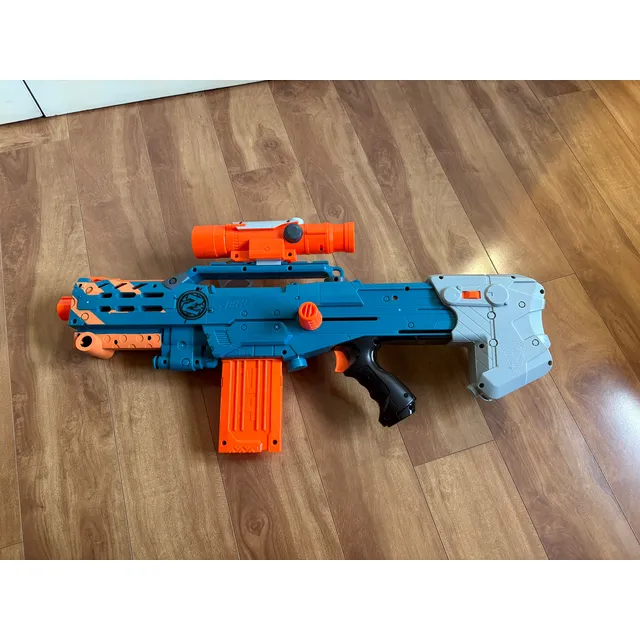Nerf Zombie Strike Longshot Pistola Juguete Rifle Acción Azul Acero Longshot Zombie Strike