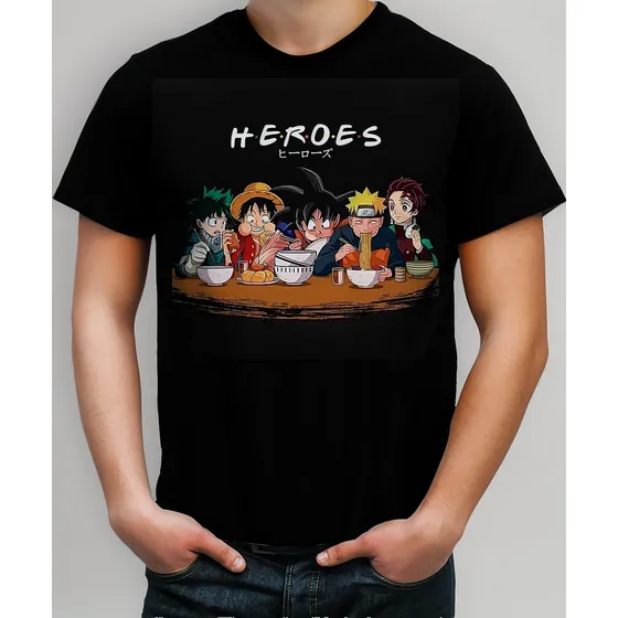 Camisa Camiseta Geek Anime Goku One Piece Naruto Dragon Ball