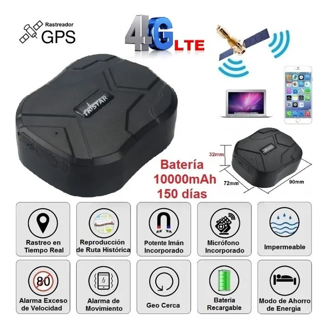 Ec Rastreador Gps Y Microfono Espia/oculto 4g Ip65 100dias