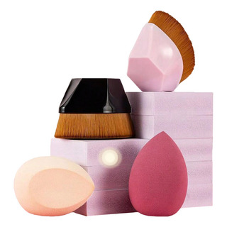 Kit De Brochas/esponjas Para Maquillaje (hz-11) 4pz. Kit De Brochas/esponjas Para Maquillaje (hz-11) 4pz.