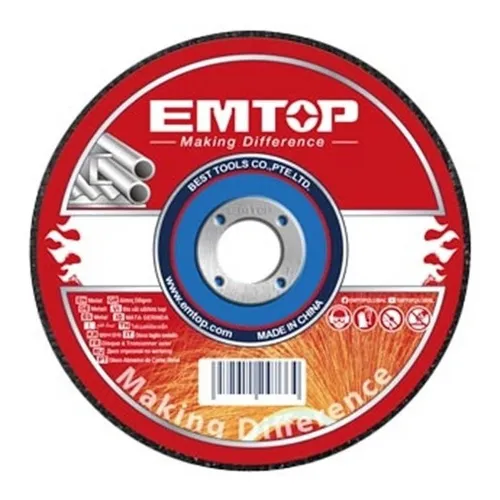 Disco De Corte Metal Inox. 4 Emtop Abrasivos Caja 10un Febo Color Negro