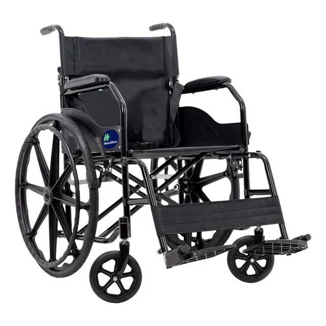 Silla De Ruedas Compacta Ligera Plegable Respaldo Abatible
