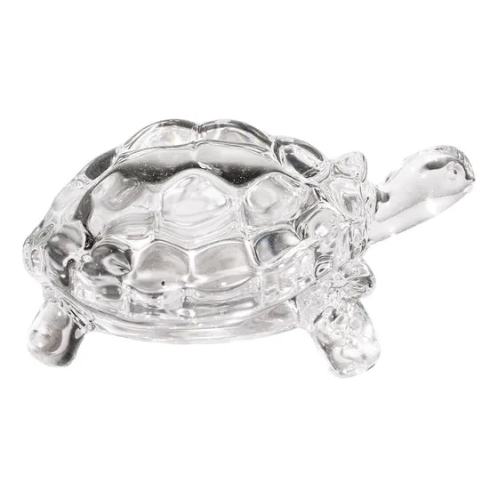 Adorno De Escritorio Con Forma De Tortuga De Cristal Para Ch