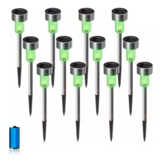 Kit 10 Luminaria Luz Solar Externa Espeto Jardim Lampada Led