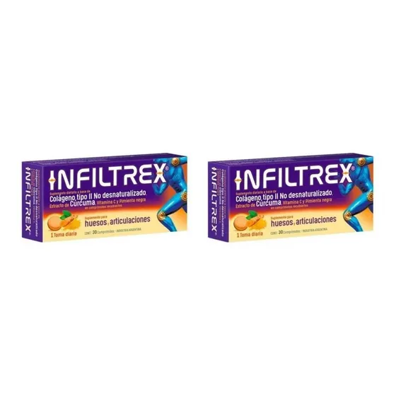 Pack 2 Elea Infiltrex colageno para huesos y articulaciones 30 comprimidos