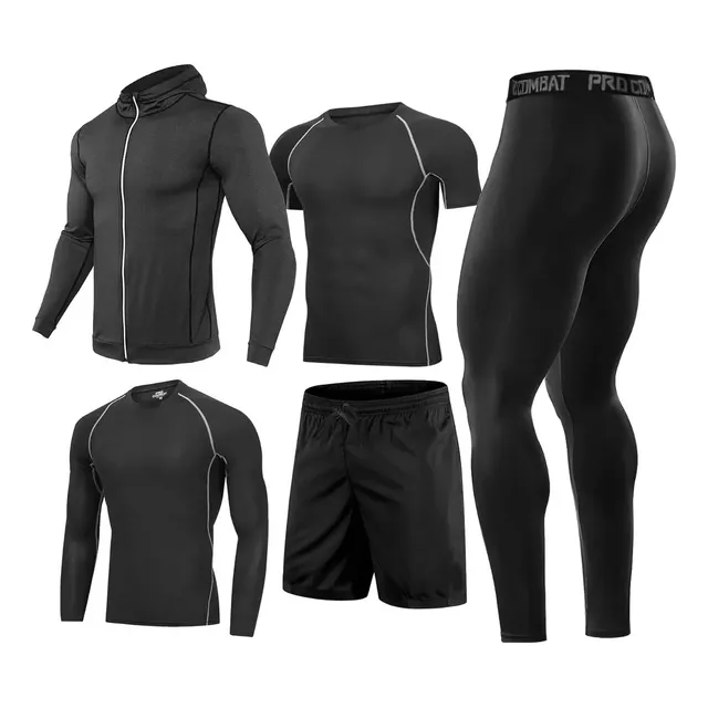 5 Piezas Conjuntos Atléticos Ropa Gimnasio Entrenamiento