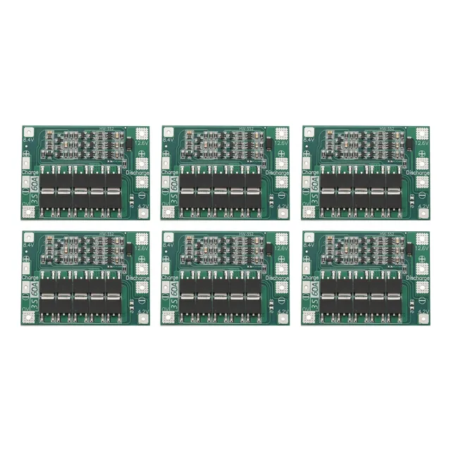 6 Balanceadores Bms 3s 60a Carga Protección De Batería Litio