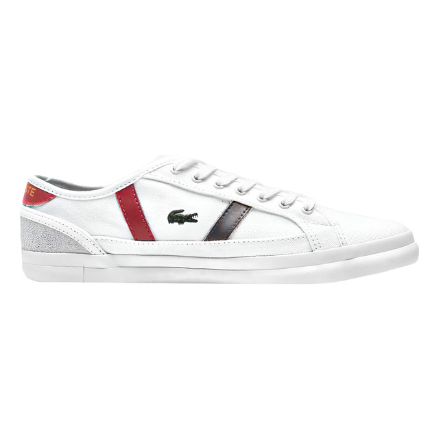 Tênis Lacoste Sideline Canvas Wht/dk Red/nvy Branco Tênis Lacoste Sideline Canvas Wht/dk Red/nvy Branco