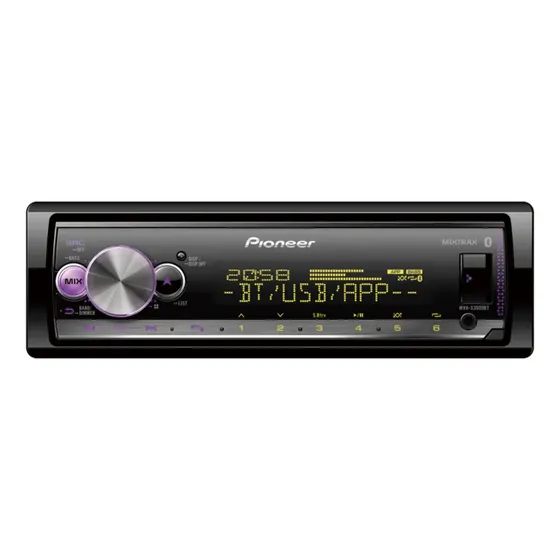 Som automotivo Pioneer Mvh X3000bt com usb e bluetooth e radio preto