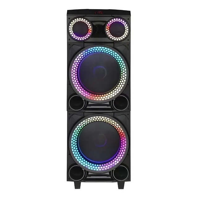 Parlante Amplificado Rgb Bohong Mt1228 2 X 12 C/micrófonos