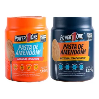 2x Pasta De Amendoim 1kg - Escolha O Sabor - Power One 2x Pasta De Amendoim 1kg - Escolha O Sabor - Power One