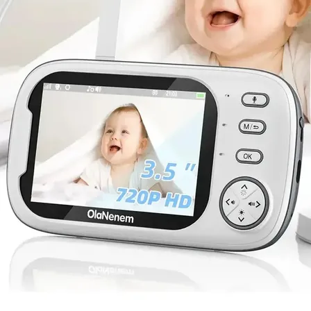Baba Eletronica Sem Internet 3.5 Monitor Transmissão 300m 127/220v Branco