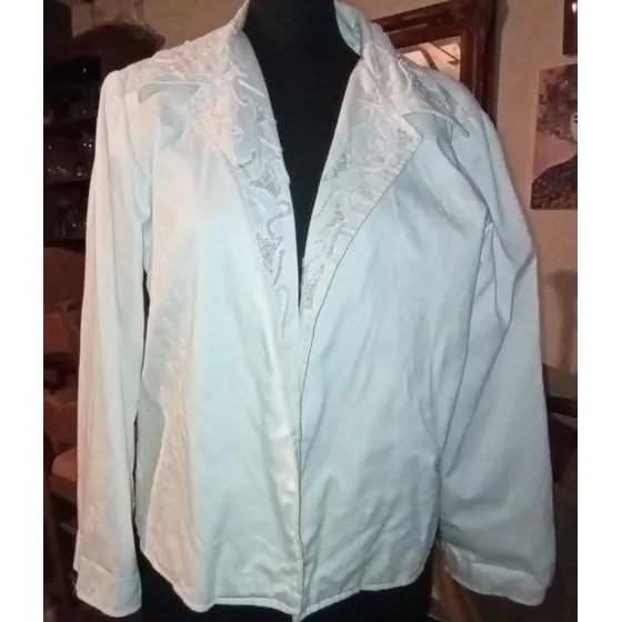 Blazer Chaqueta Dama Con Apliques. Blanca. Nueva.l