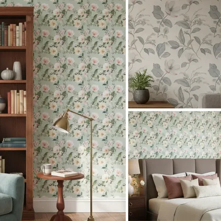 Papel De Parede Flores Adesivo Floral Delicado Lavável Rolo Florido