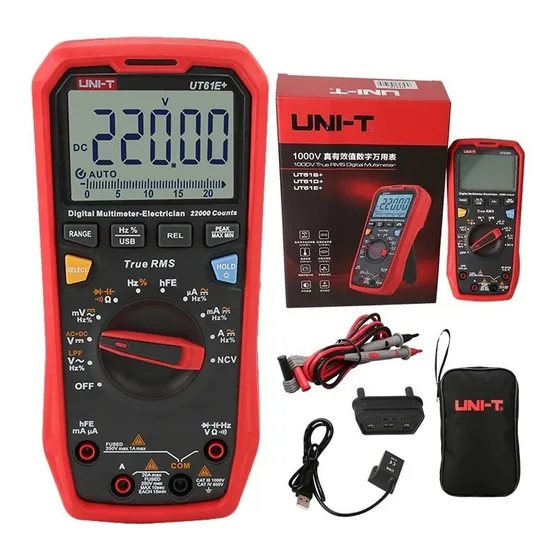 Multimetro 1000v 20a Ac/dc Ohms Faradios Hz Usb Ut61e+