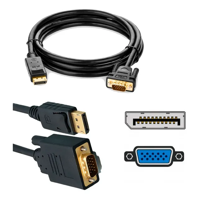 Cable Adaptador Dp Display Port - A -  Vga 1.8m Ugrm