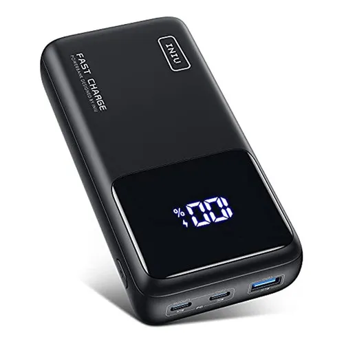 Banco de Energía INIU 25000mAh 100W USB-C, Carga Rápida PD/QC, 3 Salidas, Ideal para Laptops y Smartphones