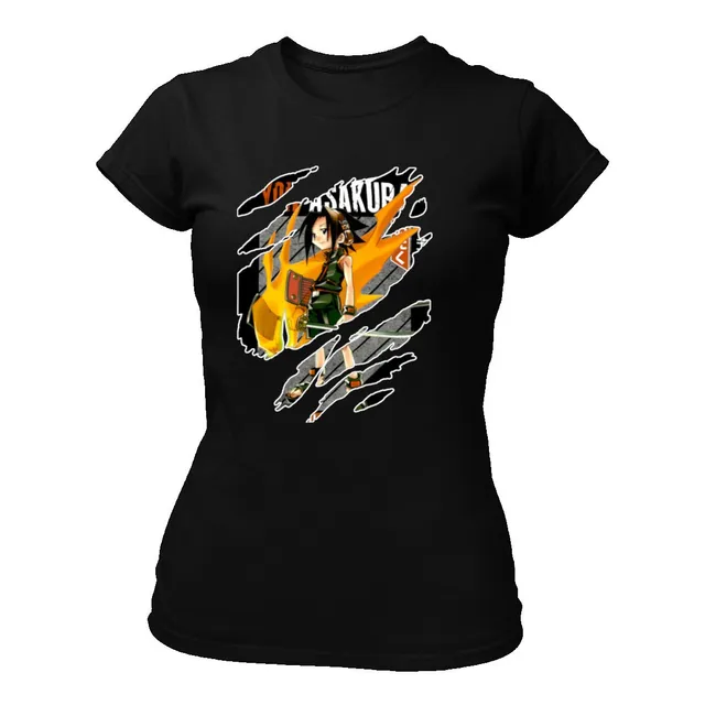 Playera Negra Yoh Asakura 02 Anime-shaman King