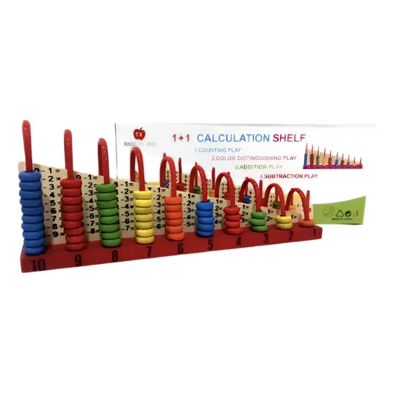 Juego Didáctico Contador Abaco Madera Numero Suma Montessori