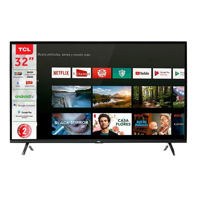 Smart TV de 32" TCL A3-Serie 32A323 con pantalla LED HD