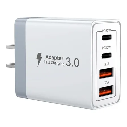 Cargador De Pared Usb C Pd 20w 4 Puertos Blanco