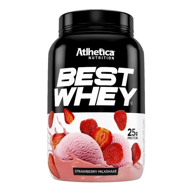 Suplemento en polvo Atlhetica Nutrition Proteínas sabor strawberry milkshake x 900g