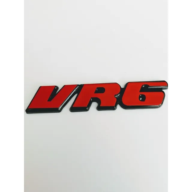 Emblema Volkswagen Vr6 Jetta Golf A2 A3 Rojo