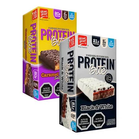 Barras Proteina Caramel Peanuts Y Black & White - Pack 2 Un