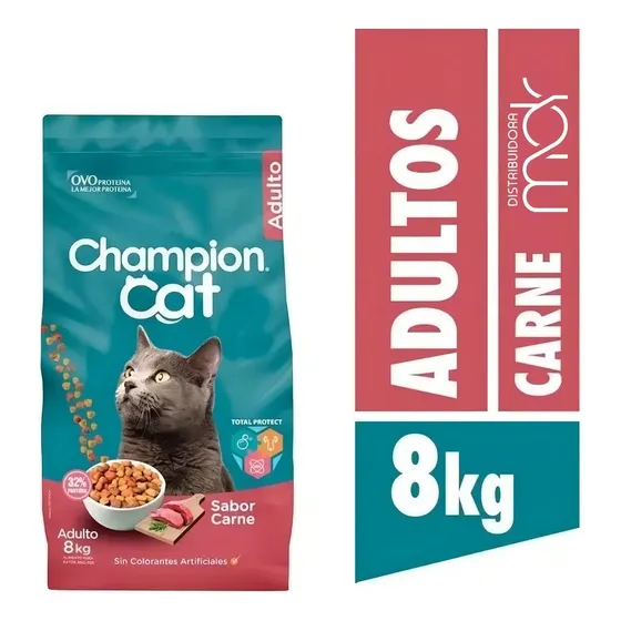 Champion Cat 8kg Carne Alimento para gatos adultos