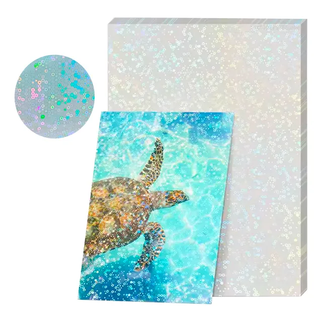 Hojas Papel Laminado Holográfico En Frio X 20 Und.
