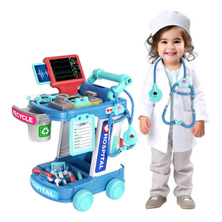 Set De Juego Doctor Kit Jovow Pretend Con Carrito Y Estetosc Set De Juego Doctor Kit Jovow Pretend Con Carrito Y Estetosc