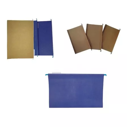 color marrón Donau 7410905-02 Carpetas colgantes de cartón reciclado 230 GSM, para DIN A4, apertura lateral, 5 unidades
