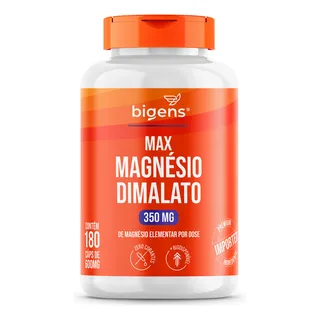 Max Magnésio Dimalato 350mg De Magnésio Elementar Por Dose 180 Cåpsulas Bigens Max Magnésio Dimalato 350mg De Magnésio Elementar Por Dose 180 Cåpsulas Bigens