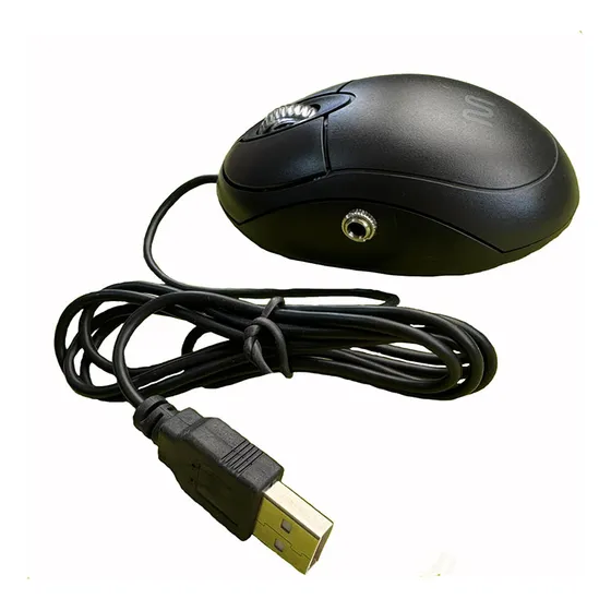 Mouse Usb Adaptado Com 1 Entrada Para Acionador De Pressão