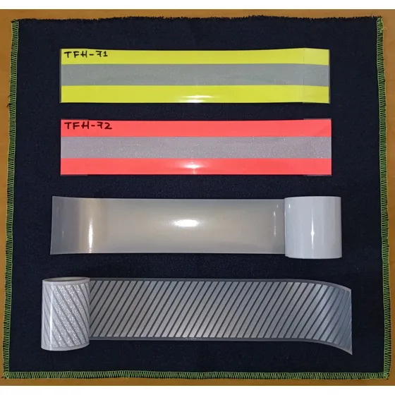 Cinta Reflectiva Textil Transfer 5 Cms Plata, Verde, Naranja
