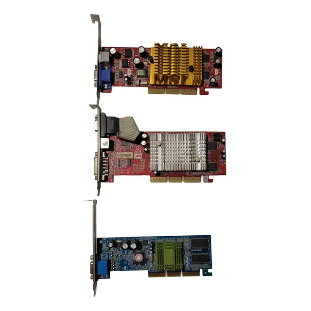 Lote Placa De Video Agp Radeon Geforce Mx Retro Hardware