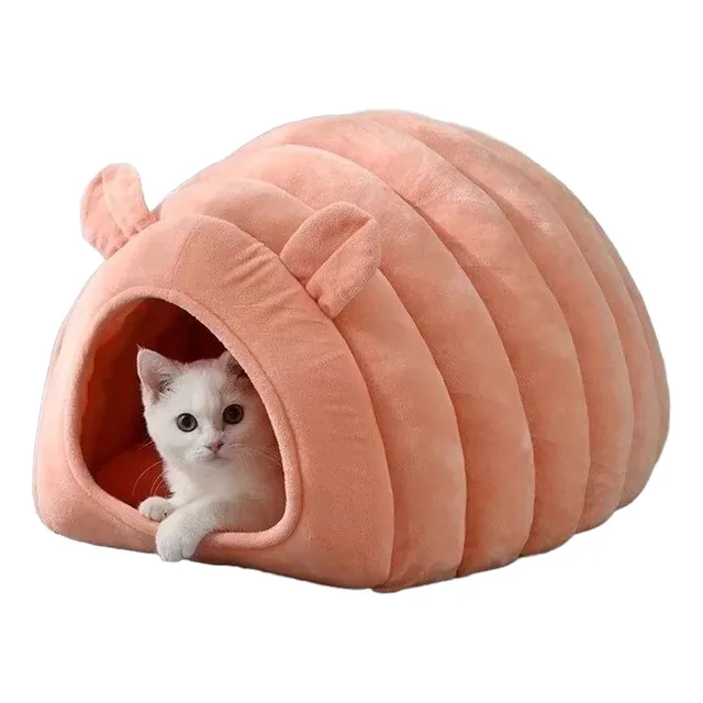 Casa Para Gato Mullida Cucha Cama Almohada Orejitas Grande