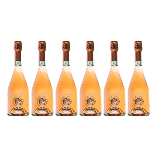Vino Rosado Espumoso Cava Brut Perles Roses 750ml Pack X6